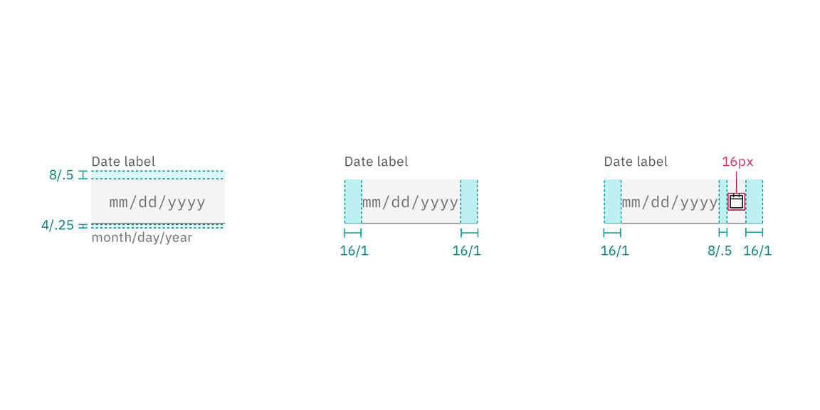 Structure for date picker inputs